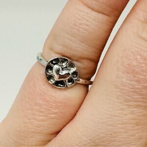 Dainty Vintage Style Heart Silver Tone Ring Toe Ring NEW